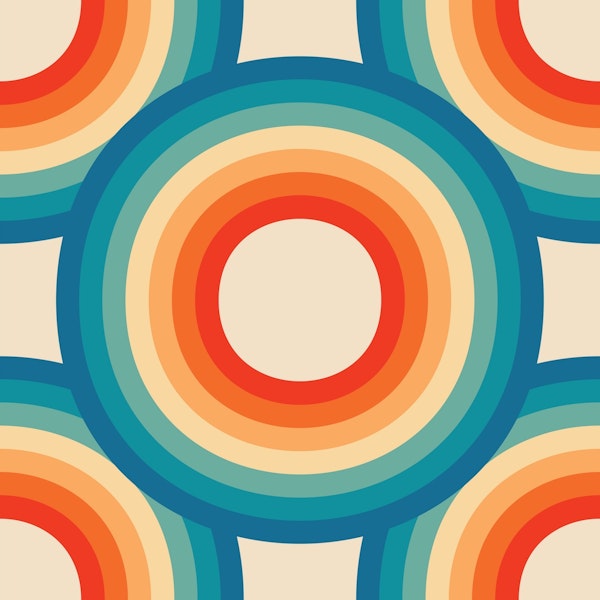 Abstract circular plate diagram with muted segments